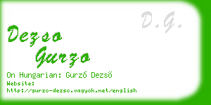 dezso gurzo business card